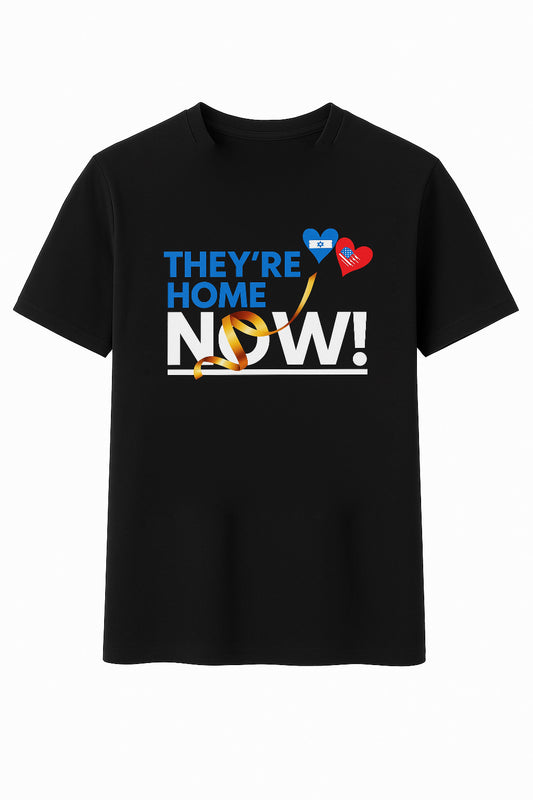 They're Back Home NOW - Short Sleeve T-Shirt Black